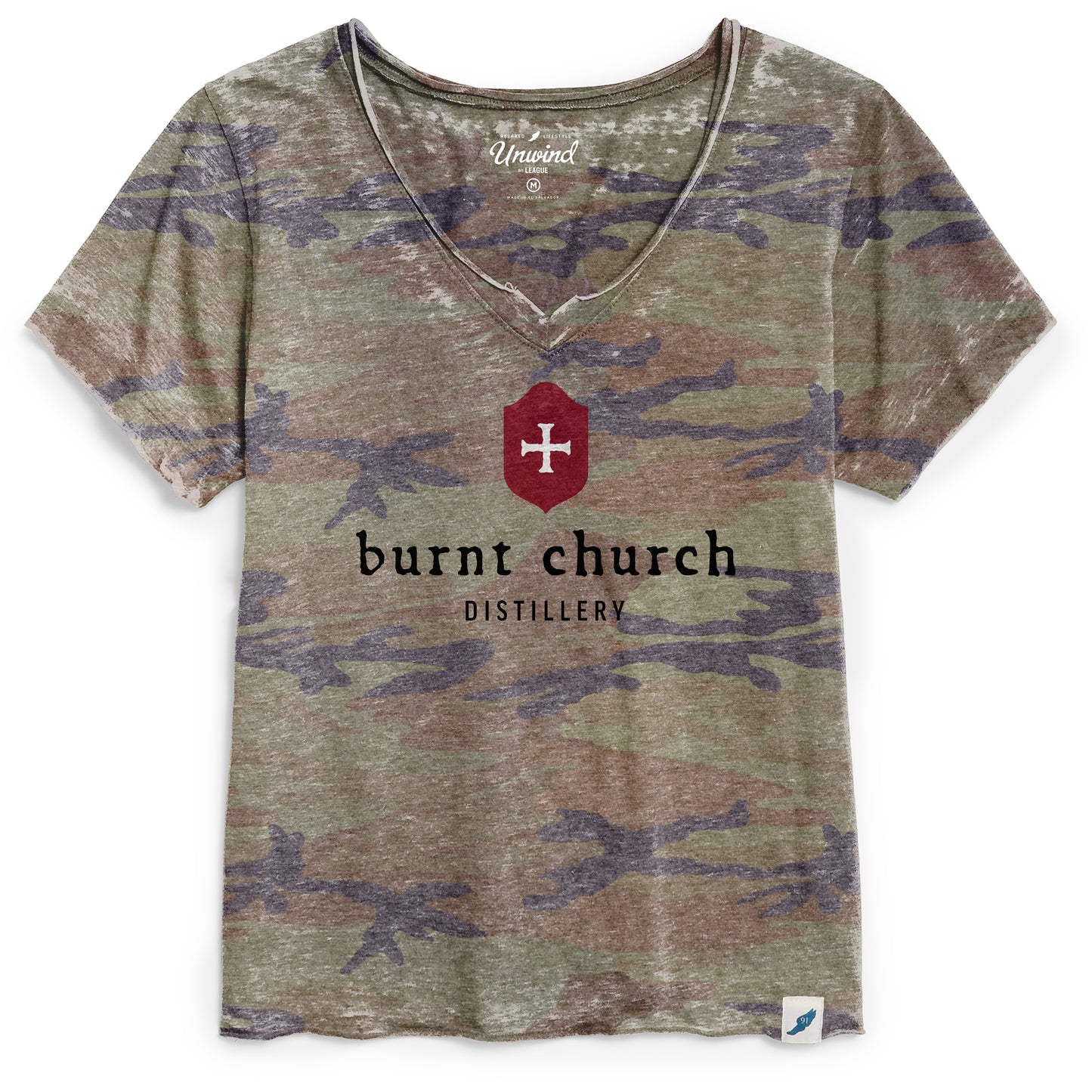 Camo V-Neck Tee