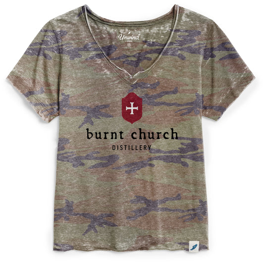 Camo V-Neck Tee
