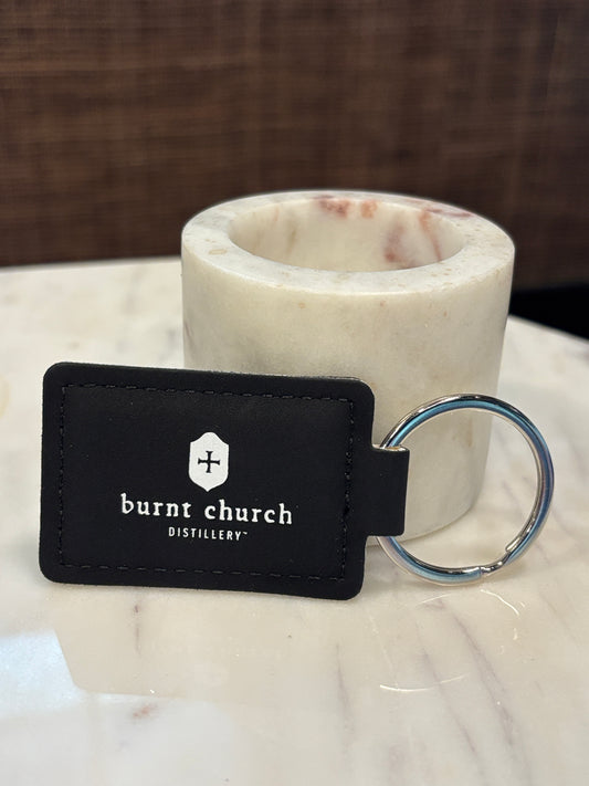 Leather Key Tag - Black
