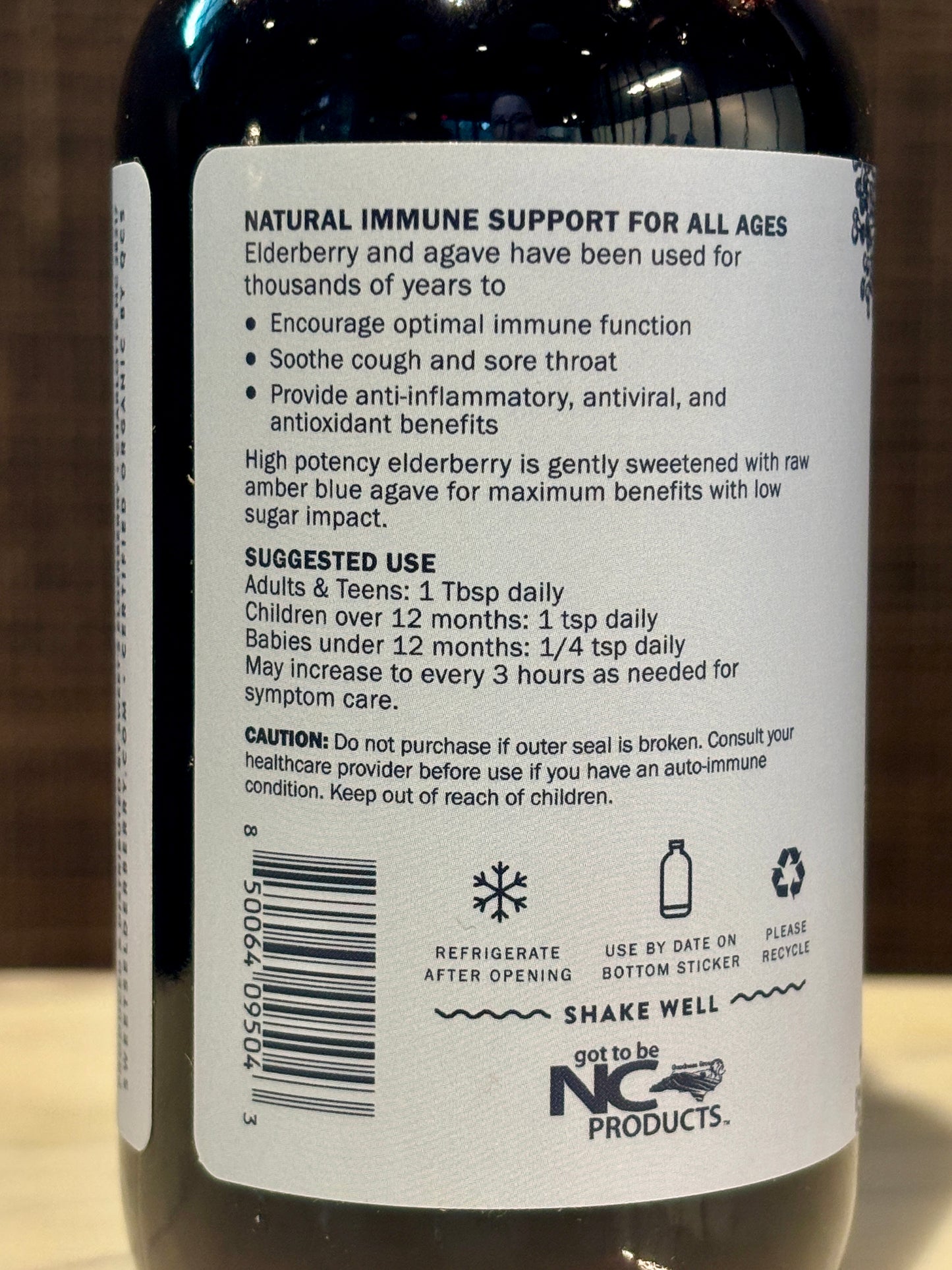 Elderberry Syrup w/ Blue Agave - 8 oz