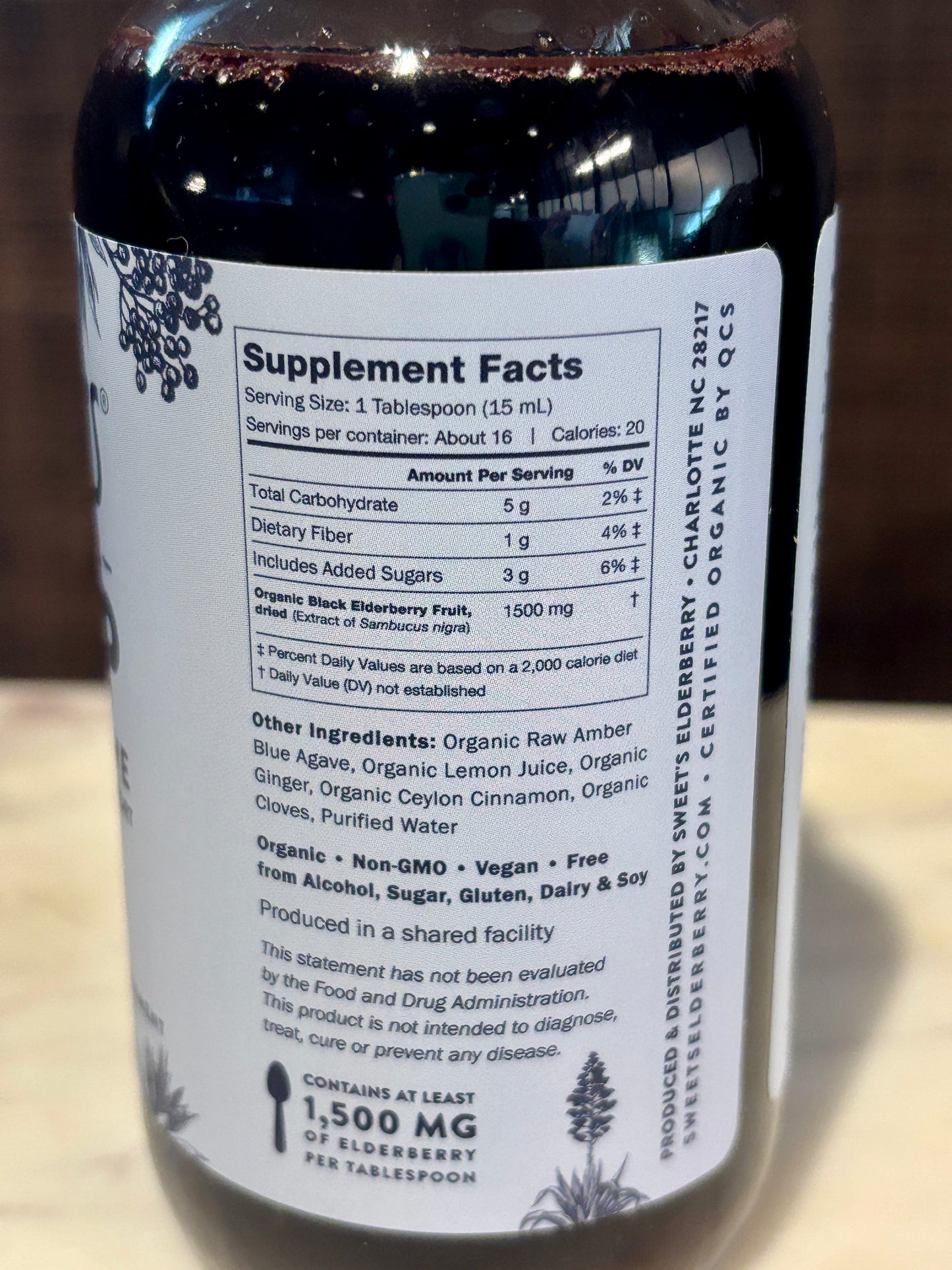 Elderberry Syrup w/ Blue Agave - 8 oz